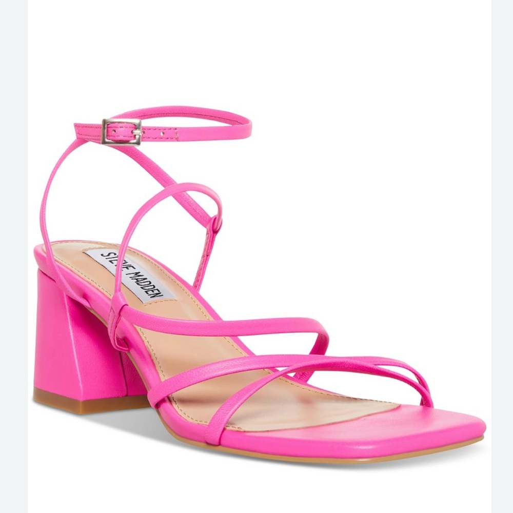 Steve Madden Alyce Hot Pink Strappy Heels